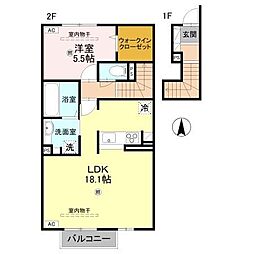 Lamure(ラミュール) 1LDKの間取図画像