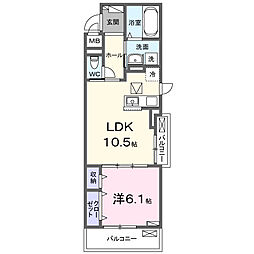 アスクラス 1LDKの間取図画像