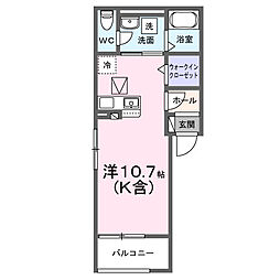 蒼海館 ワンルームの間取図画像