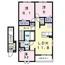 ビビ 3LDKの間取図画像