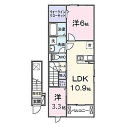 リバティードリームハルI 2LDKの間取図画像