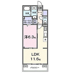 旭町1丁目アパート(028751901) 1LDKの間取図画像