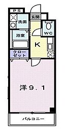 グレース離宮 1Kの間取図画像