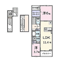 グラン イリーデ 2LDKの間取図画像