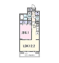 ヒカルサ京都伏見小野 1LDKの間取図画像