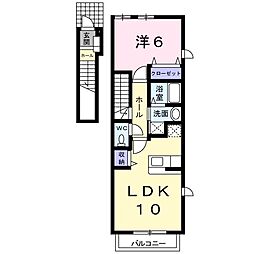 カサ・アレグレA 1LDKの間取図画像