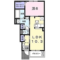 コーネルガーデン 1LDKの間取図画像