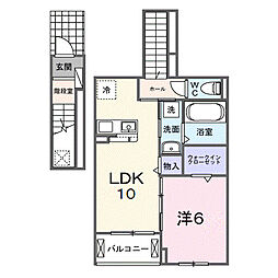 ラフェーラ50 1LDKの間取図画像