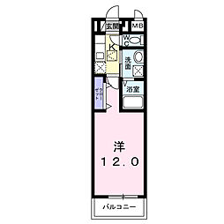 ミッドハイツ 1Kの間取図画像