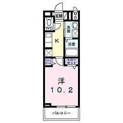 ミッドハイツ 1Kの間取図画像