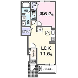 サニーメゾン桜 1LDKの間取図画像
