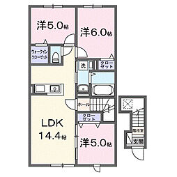 アステリア II 3LDKの間取図画像