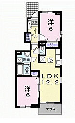 バルドミール・ドゥ 2LDKの間取図画像