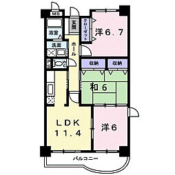 クラール 3LDKの間取図画像