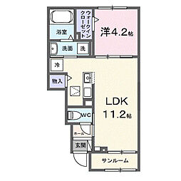 アヴニール 1LDKの間取図画像