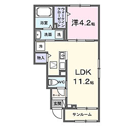 アヴニール 1LDKの間取図画像