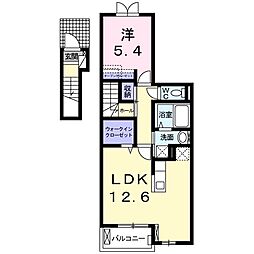 ラフレシール 1LDKの間取図画像