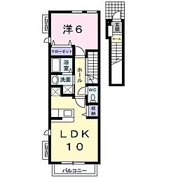 クリスタルメゾン1 1LDKの間取図画像