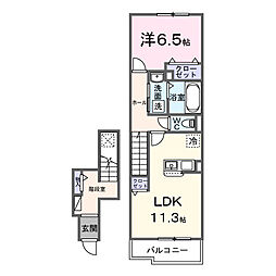 リガーレ 1LDKの間取図画像