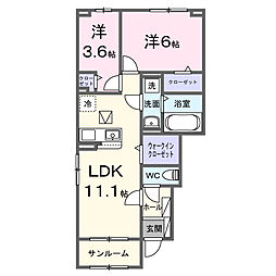 ヴィスタ 2LDKの間取図画像