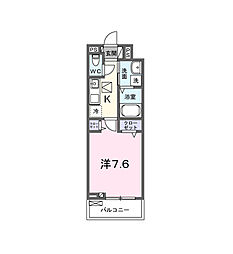 クレール・アイ 1Kの間取図画像
