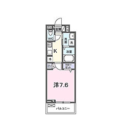 クレール・アイ 1Kの間取図画像