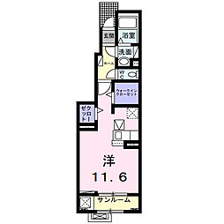 仮称)みどり町アパート ワンルームの間取図画像