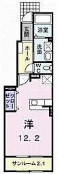 メゾン・ド・ルーチェ1 ワンルームの間取図画像