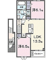 セイバリーIX 2LDKの間取図画像