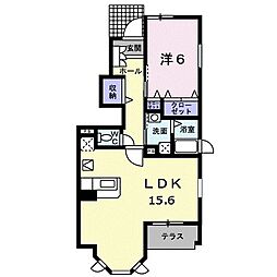 フランプロムナードA 1LDKの間取図画像