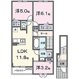 ノワール・リビエール VII 3LDKの間取図画像
