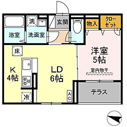 D-ROOM NAGOMI 1LDKの間取図画像