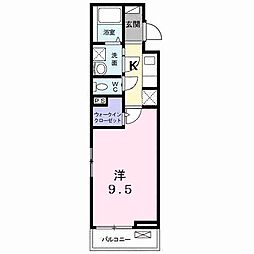 ラ・セゾン・メルヴェーユ 1Kの間取図画像