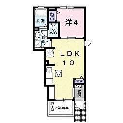 サニー・ホワイト3 1LDKの間取図画像