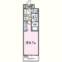 ヒカルサ泉佐野中町ノース 1Kの間取図画像