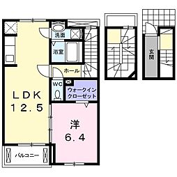 寿粹2 1LDKの間取図画像