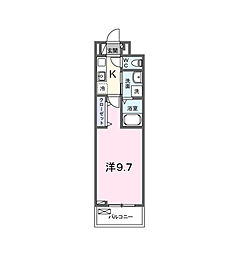 フェリス コート 1Kの間取図画像