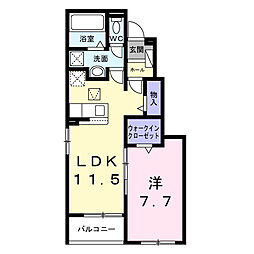 Sun Field 1LDKの間取図画像