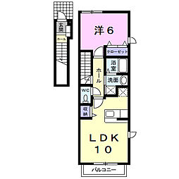ヴィラエタン1 1LDKの間取図画像