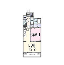 ロジュマンK 1LDKの間取図画像