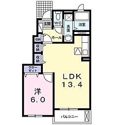 タマテックハイツ3 1LDKの間取図画像