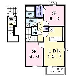 フォルムMモデナ5 2LDKの間取図画像