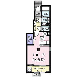 レガリア医学部前 ワンルームの間取図画像