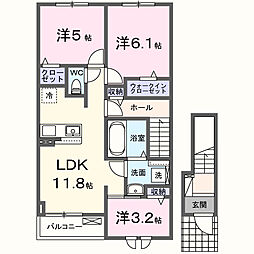 リヴェルラI 3LDKの間取図画像