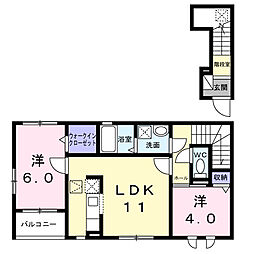 サンフィールド V 2LDKの間取図画像