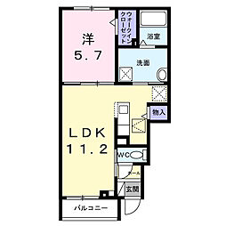 西水元2丁目アパート(028741601) 1LDKの間取図画像