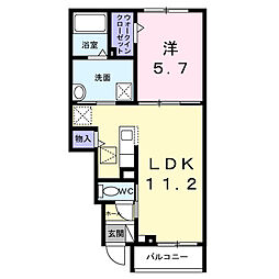 西水元2丁目アパート(028741601) 1LDKの間取図画像