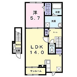 西水元2丁目アパート(028741601) 1LDKの間取図画像