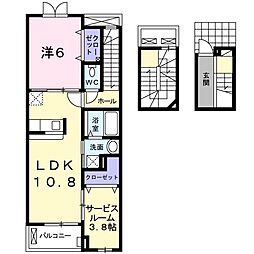 ブレスベル 1SLDKの間取図画像