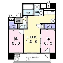 プランシード北円山 2LDKの間取図画像
